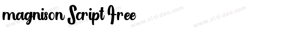 magnison Script Free字体转换